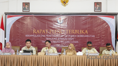 KPU Luwu Utara Tetapkan 237.131 Pemilih dalam DPB Triwulan III 2025