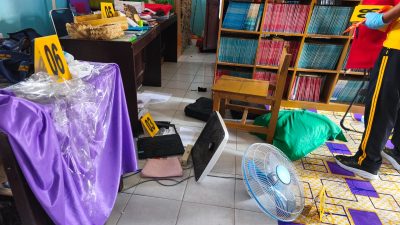 SMP Negeri 4 Masamba Dibobol Maling Pelaku Tinggalkan Coretan Kasar di Dinding Sekolah